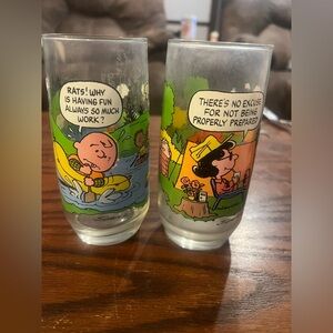 Camp Snoopy Mcdonald’s 1968  Glass Set